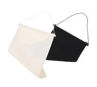 MALUGOGO 2 pancartas de lona de algodón para soporte de broches y organizador para colgar en la pared con función de exhibición de bricolaje, banderas de solapa negras para almacenamiento y decoración
