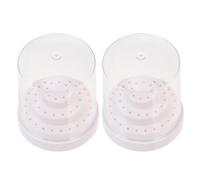 MALUGOGO 2 soportes para brocas de uñas, organizador de almacenamiento de 48 agujeros, material de polipropileno, fácil de aplicar, tendencia a la moda que hace que el almacenamiento sea más fácil