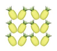 MALUGOGO 24 cajas de plástico con forma de piña, pequeñas cajas reutilizables para dulces para dulces que sirven como decoración de escritorio para embalaje de recuerdos de fiesta tropical