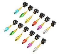 MALUGOGO 24 pinzas para barba, elegantes, reutilizables, de plástico, fáciles de colocar, varios colores, decoración de pelo facial, decoración de árbol de Navidad, para abuelo, novio, color aleatorio