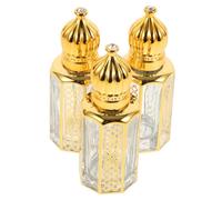 MALUGOGO 3 botellas de aceite esencial de 12 ml, dispensador de perfume de vidrio con cuentagotas, botellas vacías recargables para aromaterapia y viajes