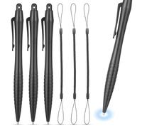 MALUGOGO 3 lápices capacitivos a prueba de arañazos para teléfonos móviles y dispositivos de juego con control preciso de alta sensibilidad, cordón antipérdida para control industrial y dibujo, color