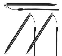 MALUGOGO 3 lápices capacitivos resistentes para pantalla con cuerpo de metal y cuerda de resorte, lápiz capacitivo para pantallas resistivas y navegador de posición para uso en la oficina
