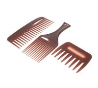 MALUGOGO 3 peines de corte de pelo, peine de dientes anchos, material de moda, estilo delicado, adecuado para cabello húmedo y seco, seguro para el cabello, hombres y mujeres, vida cotidiana, variedad