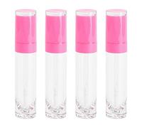 MALUGOGO 4 Botellas Vacías de Brillo de Labios Pack de 4 Unidades de 8 Ml, Tubos Plásticos para Maquillaje, para y Uso Personal