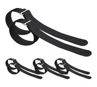 MALUGOGO 4 pares de tacos de nieve para escalar, pinzas de nailon y metal, antideslizantes, correa de crampón, fácil de limpiar, tracción segura en deportes al aire libre de invierno