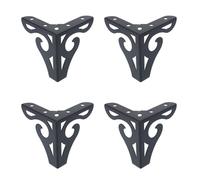MALUGOGO 4 patas de metal huecas para sofá, 12,5 cm, color negro, para muebles, estanterías y sofás, patas de repuesto de hierro para armarios