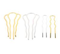 MALUGOGO 4 peines franceses para el cabello para mujer, accesorios de pelo de material de hierro adecuados para peinados, para peinados y para la vida cotidiana