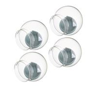 MALUGOGO 4 piezas de repuesto de globos de nieve vacíos para manualidades, decoraciones de Navidad, tarro de globo de nieve transparente para decoración festiva del hogar