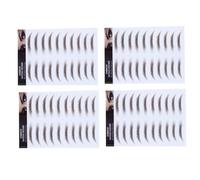 MALUGOGO 4 Piezas Pegatinas para Cejas Postizas 6d Marrón Transferencia de Agua Fáciles de Aplicar para Niña Formas Curvas y Onduladas
