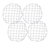 MALUGOGO 4 redes redondas anticaídas con alambre elástico de poliéster 700# para seguridad de alcantarillado y red protectora de jardín