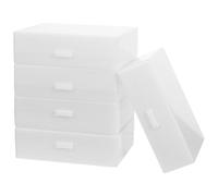 MALUGOGO 5 Piezas Caja Ranuras Separadas de Plástico para Microscopio Blanco con Capacidad para 30 Muestras y Durabilidad Mejorada para Uso en Pruebas Biológicas y Aulas
