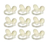MALUGOGO 50 soportes de plástico blanco para práctica de arte de uñas y accesorios de estilo fotográfico con anillos de sujeción adecuados para personas