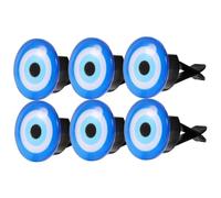 MALUGOGO 6 clips difusores de ventilación de coche, ambientador de cristal contra el mal de ojo, ligero, creativo, elegante, adorno de aroma, portátil, uso a largo plazo para coche