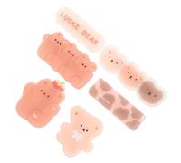 MALUGOGO 6 horquillas para el pelo acrílicas con forma de oso de dibujos animados, no fáciles de usar, moda simple para mujeres y accesorios de banquete de luna de miel, estilo aleatorio