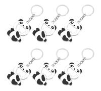 MALUGOGO 6 Llaveros Abridores de Botellas Creativos Forma de Panda, Aleación Resistente, Diseño Ligero y Pequeño para Bebidas