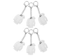 MALUGOGO 6 Piezas Llavero Compaco y Acrílico Blanco Diseño de Chef en Kit Cocina Obsequio Adecuado como Obsequio para Cocineros y Chefs