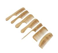 MALUGOGO 7 cepillos de pelo de cerdas de bambú, ligero, portátil, estilo mixto, cepillo de madera natural para hombres, peluquería, peluquería, tiendas, estilo aleatorio
