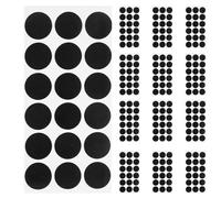 MALUGOGO 900 Piezas Pegatinas Adhesivas Negras Redondas de Papel para Reparación Rápida de Objetivos, Autoadhesivas y Circulares de 2cm, Ideales para Aula y Venta de Garaje