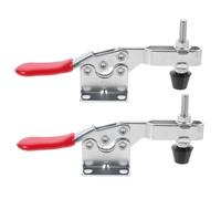 MALUGOGO Abrazaderas de Palanca Rápidas Galvanizadas Gh 201-b, Juego 2 Piezas, Sujeción Ajustable para Chapa Metálica y Madera, Herramienta Manual para Carpintería y Soldadura