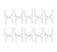 MALUGOGO Abrazaderas de Plástico para Filtros de Agua 10 Piezas, Clips Dobles para Fijación de Cartuchos, Accesorios Compactos y Duraderos para Purificadores en Cocina y Baño