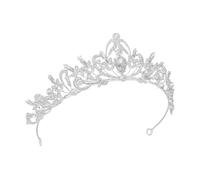 MALUGOGO Accesorio de cristal ligero vintage plateado con función portátil y decoración de hadas para el cabello, novia, boda, fiestas, princesas