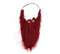 MALUGOGO Accesorio de disfraz de Halloween con barba falsa realista con longitud ajustable, material de tela para eventos temáticos y ocasiones festivas, color aleatorio