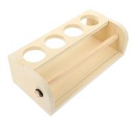 MALUGOGO Accesorios de Dibujo Soporte de Madera Khaki para Rollos de Papel Estante, Estilo Simple y Elegante, Adecuado para Uso en Escritorio de Artistas 13.77x6.69x4.33in