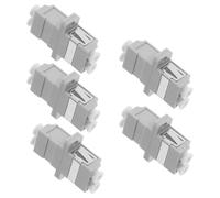 MALUGOGO Adaptador de fibra óptica y con diseño dividido, 5 piezas a adaptador, acoplador de brida, transmisión de señal estable para redes de fibra y centros de datos