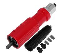 MALUGOGO Adaptador de Tres para Remachadora de Piezas Estructura de Aleación Taladro Eléctrico Ángulo Recto Rojo en Trabajos de Ensamblaje