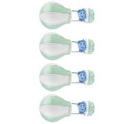 MALUGOGO Adornos para Tartas de Cumpleaños Diseño de Elefante y Globo Aerostático, Resina Sintética, 4 Piezas para Decoración Innovadora y Fiesta Infantil