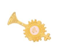 MALUGOGO Alfiler de Corbata de Cáliz para Mujer, Pin de Solapa Sagrada Comunión Cruz, Broche Religioso de Esmalte Dorado para Accesorios de Comunión, Joyas Católicas Elegantes, 1 Unidad