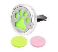 MALUGOGO Ambientador de coche con forma de pata de perro con 1 difusor y 2 almohadillas de fieltro al azar, clip de ventilación de perfume de coche, difusor de aceite esencial para decoración interior