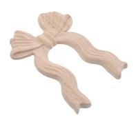 MALUGOGO Apliques de lazo de madera y arreglos de escena de boda, elegante estilo europeo sin acabar, con lazo tallado en madera resistente a la decoloración y clásico para decoración de pared de sala