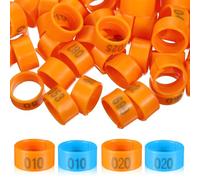 MALUGOGO Bandas numeradas para patas de pollo, 200 anillos para pies de aves de corral