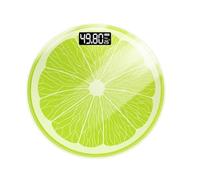 MALUGOGO Báscula Digital Corporal Diseño de Limón, Precisa y Compacta 28x28 Cm, para Control de Peso y Salud Hogar, sin Batería Incluida, Adecuado para Gestión Fitness