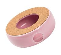 MALUGOGO Base calentadora de tetera de cerámica con marco de madera para conservar el calor y uso cómodo, práctico accesorio de té para el hogar u oficina