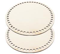 MALUGOGO Base de madera para crochet, bases de madera para cestas de crochet, 2 piezas, madera, forma creativa, resistente, para bolsas de tejido y basket creation