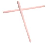 MALUGOGO Bastones de Entrenamiento para Corrección de Postura 2 Piezas 60 Cm, Palos de Estiramiento de Yoga Núcleo de Acero y Espuma, Color Rosa Piel, Herramienta para Apertura y Mejora