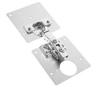 MALUGOGO Bisagras de Puerta de Acero Inoxidable para Armarios de Cocina, Placa de Reparación Metálica con Tornillos, Kit de 2 Piezas y Bisagra Ajustable para Gabinetes de Esquina