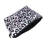 MALUGOGO Bolsa de maquillaje portátil de viaje para mujer, con estampado de leopardo, bolsa de cosméticos con poliéster y material de esponja, organiza artículos esenciales de belleza para vacaciones