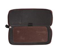 MALUGOGO Bolsa de piel sintética para herramientas de peluquería con organizador de doble tijera, protege y almacena dos tijeras de corte de pelo, para kit de peluquería profesional