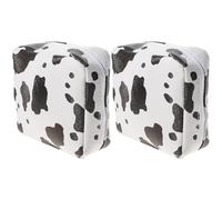 MALUGOGO Bolsa para Toallas Sanitarias Pu Diseño de Vaca, Tamaño Compacto 13x5x12 Cm, Set 2 Piezas, Monedero Portátil para Niña, Almacenamiento Discreto para Higiene Femenina