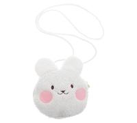 MALUGOGO Bolso Bandolera de Peluche de Conejito de Color Claro para Niña Pequeña, Bolso Infantil y Ligero, Monedero de Felpa para Uso Diario, Accesorio Kawaii Niñas