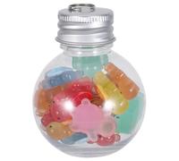 MALUGOGO Botellas Colgantes en Forma de Bombilla Fluorescentes, Decoraciones Rellenable para Fiesta, Pack de 20 Unidades, Accesorio Decorativo para Bodas y Ambiente Festivo, Color