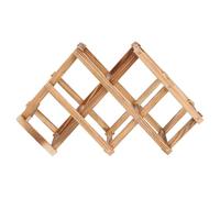 MALUGOGO Botellero de madera con diseño geométrico de panal de abeja, fácil montaje, adecuado para decoración al aire libre, cumpleaños