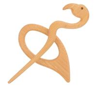 MALUGOGO Broche de madera con diseño único, material de madera que se mantiene en su lugar de forma segura, cómodo de llevar, para mujer, salidas informales, color marrón
