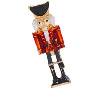 MALUGOGO Broche decorativo vintage de soldado cascanueces hecho de aleación de zinc con bonito diseño de dibujos animados y acabado que no destiñe, elegante accesorio de solapa para ocasiones