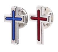 MALUGOGO Broche Forma de Cruz de Aleación de Zinc, Diseño Elegante E Intrincado 2 Piezas Uso Versátil y Fácil de Colocar para Comuniones Religiosas en Fiestas y