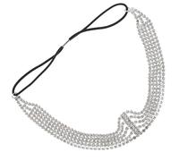 MALUGOGO Cadena para la cabeza de diamantes de imitación para boda, accesorio para el pelo de novia, elegante aleación, delicado diseño clásico, encanto único y llamativo para mujer